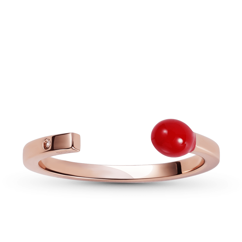Light of Hope Ring 925 Sterling Silver 18K Rose Gold Plated inlaid with Diamond_1