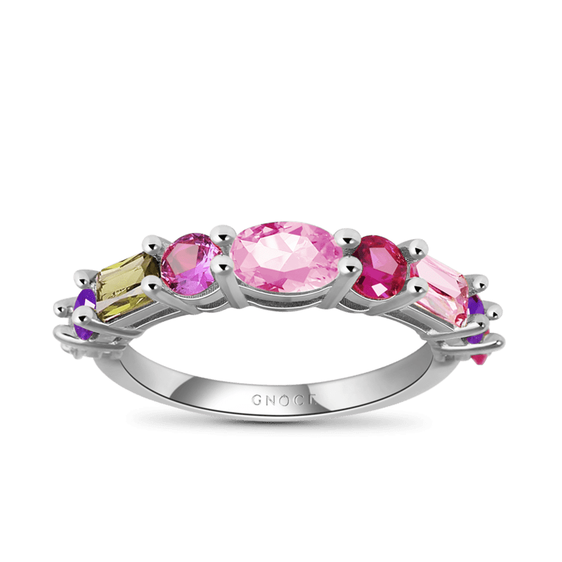 Multi-Color Crystal Woman's Band Ring Oval Cut_1