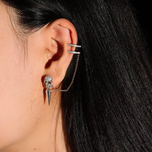 Skull Ear Cuffs Sterling Silver_3