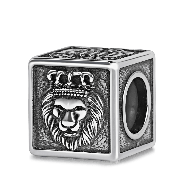 Lion Kingdom Vintage Bead & Customized Classic Beads S925 Sterling Silver with Gift Copper Black Leather Men's Bracelet Jewelry for Men_2