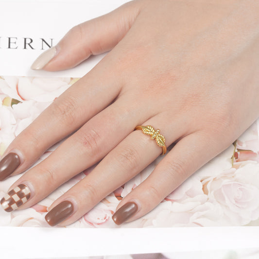 Bow Tie Ring 925 Sterling Silver 18k Gold Plated_3