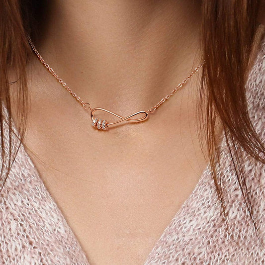 Infinite Love Necklace Rose Gold Plated 925 Sterling Silver_3