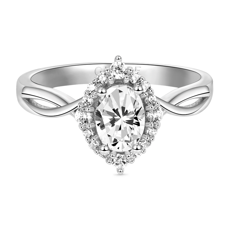 Gnoce Sparkling Four Prong Oval Halo Engagement Ring_2