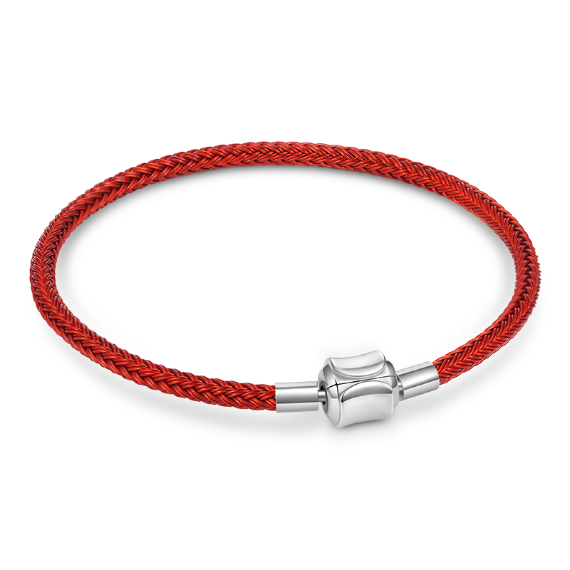 Gnoce Red Basic Bracelet with 2 Pieces of Stoppers_1