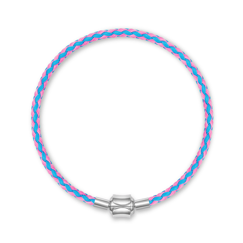 Gnoce Blue Pink Basic Bracelet with 2 Pieces of Stoppers_2