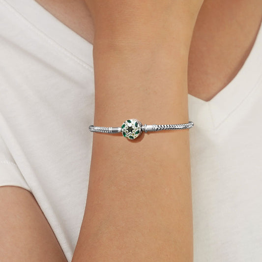 Gnoce Green Vine Basic Snake Chain Bracelet_5