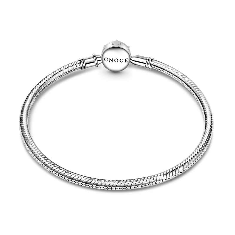 Gnoce Blue Flower Primula Basic Snake Chain Bracelet_2