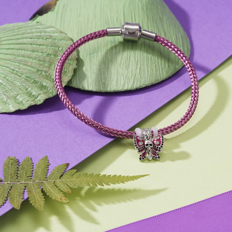 Gnoce Purple Basic Bracelet with 2 Pieces of Stoppers_3