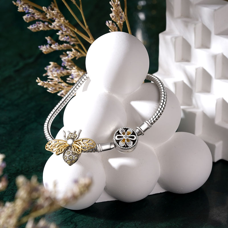 Gnoce Sunflower Basic Snake Chain Bracelet_3