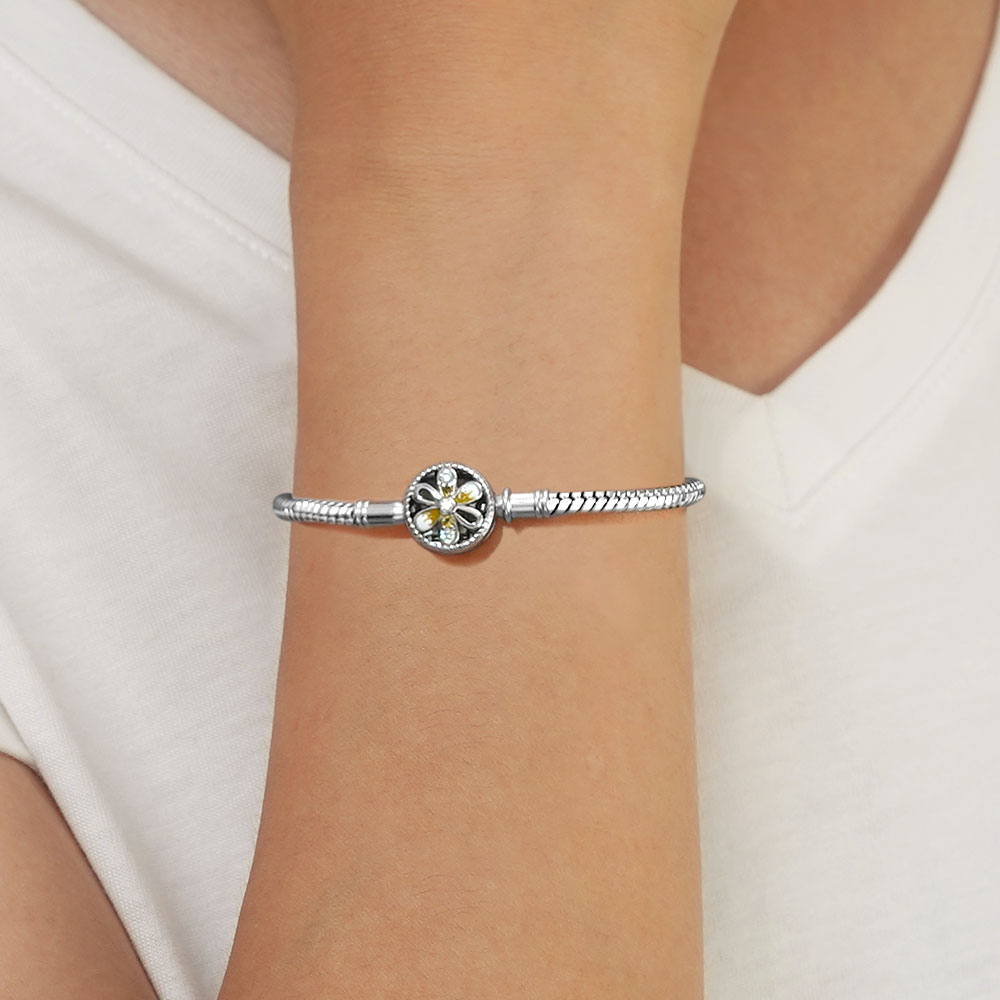 Gnoce Sunflower Basic Snake Chain Bracelet_5