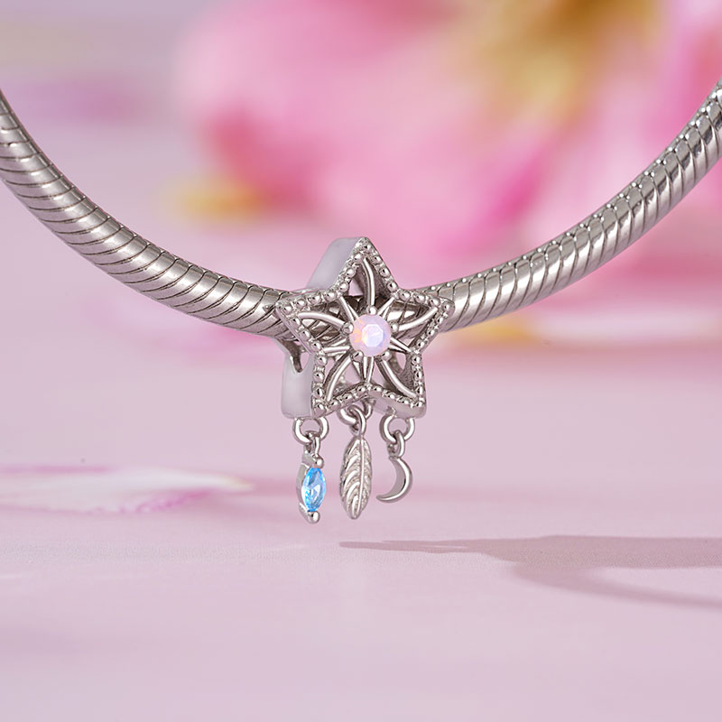 Gnoce Sparkling Star Dream Catcher Charm_3