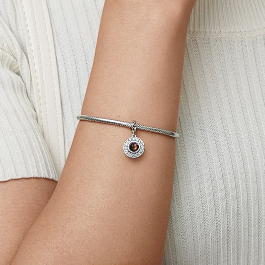 Gnoce Projection Personalized Photo Pendant Dangle Charm_5