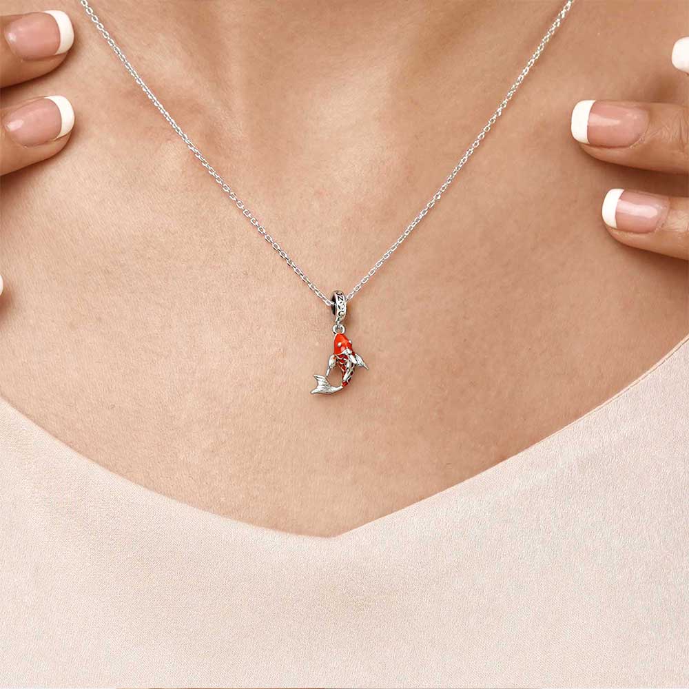 Gnoce Lucky Carp Fish Pendant Dangle Charm_7