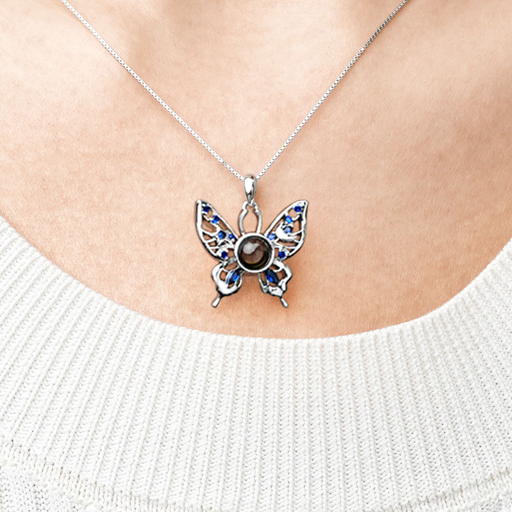 Gnoce Projection Butterfly Personalized Necklace_6