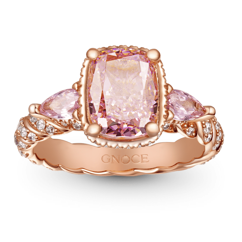 Gnoce Pink Square-cut Promise Ring_1