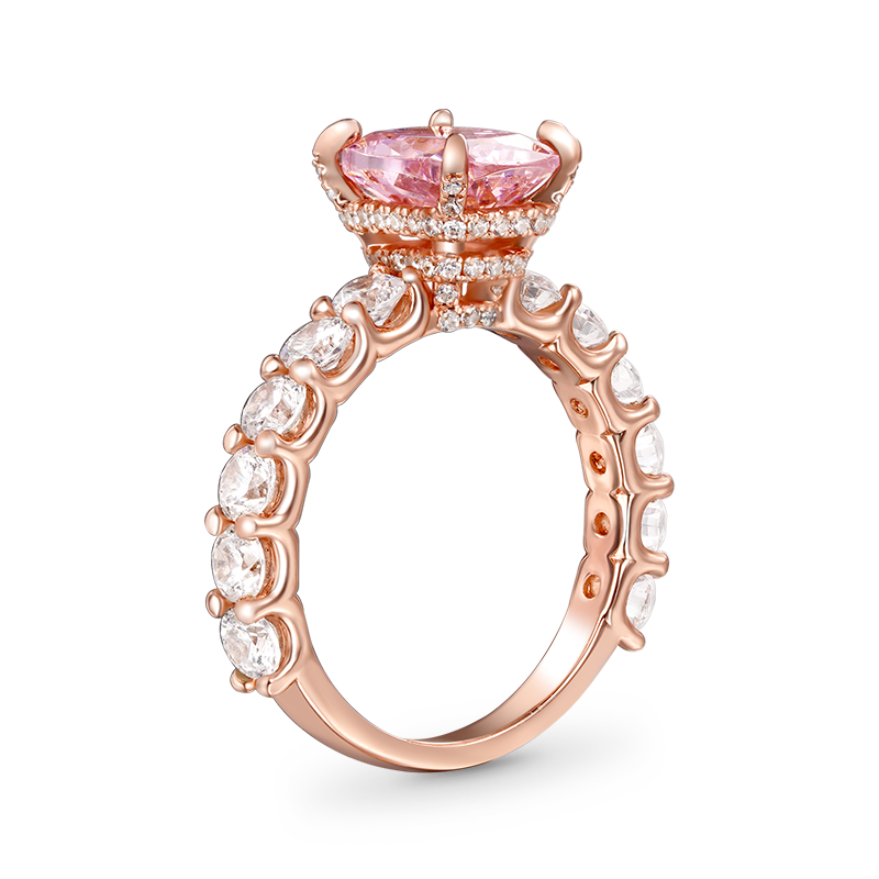 Gnoce Pink Radiant-cut Promise Ring_4