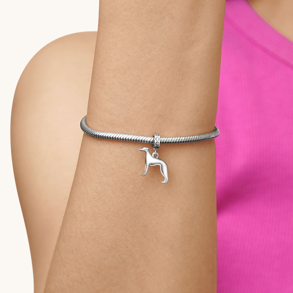 Gnoce Whippet Dog Pendant Dangle Charm_6