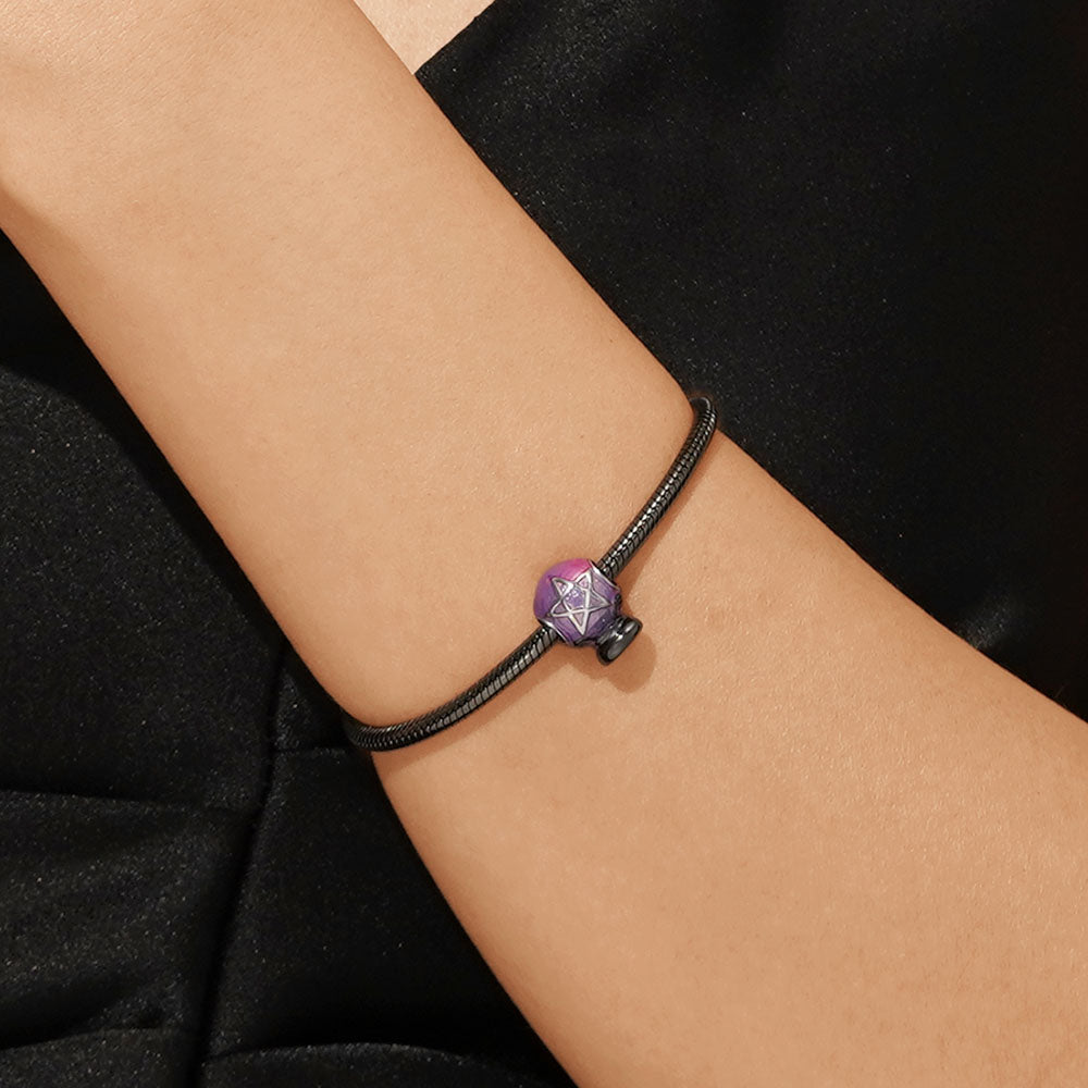 Gnoce Halloween Purple Crystal Ball Charm_5