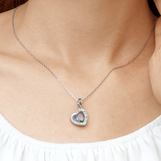 Gnoce Mother Love Child Birthstone Pendant Dangle Charm_7