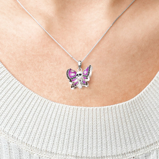 Gnoce Butterfly Skull Necklace_4