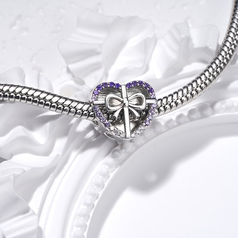 Gnoce Heart Bow Personalized Photo Charm_3