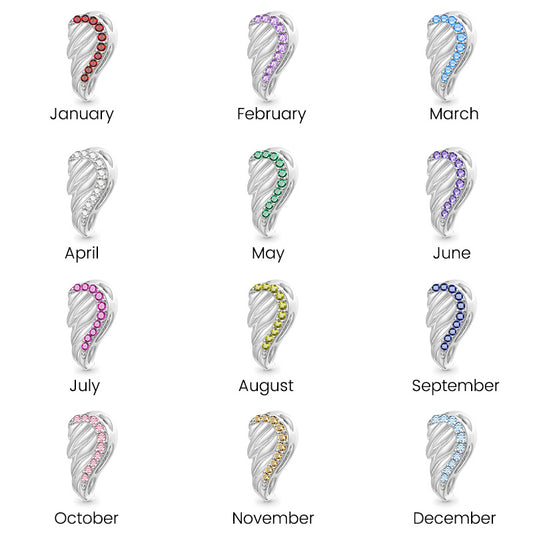 Gnoce Birthstone Angel Wings Personalized Charm_6