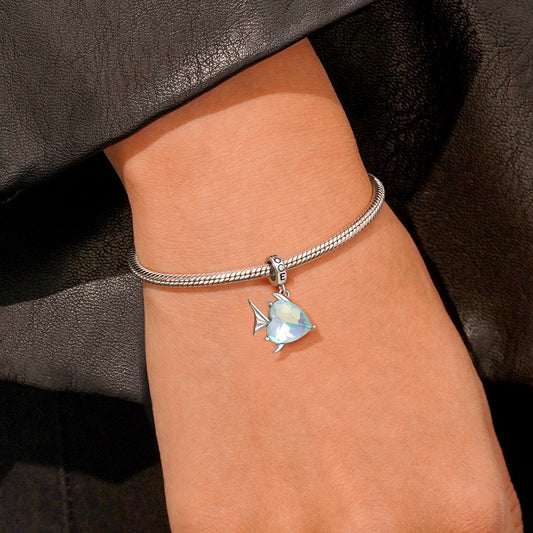 Gnoce Lake Blue Fish Pendant Dangle Charm_7