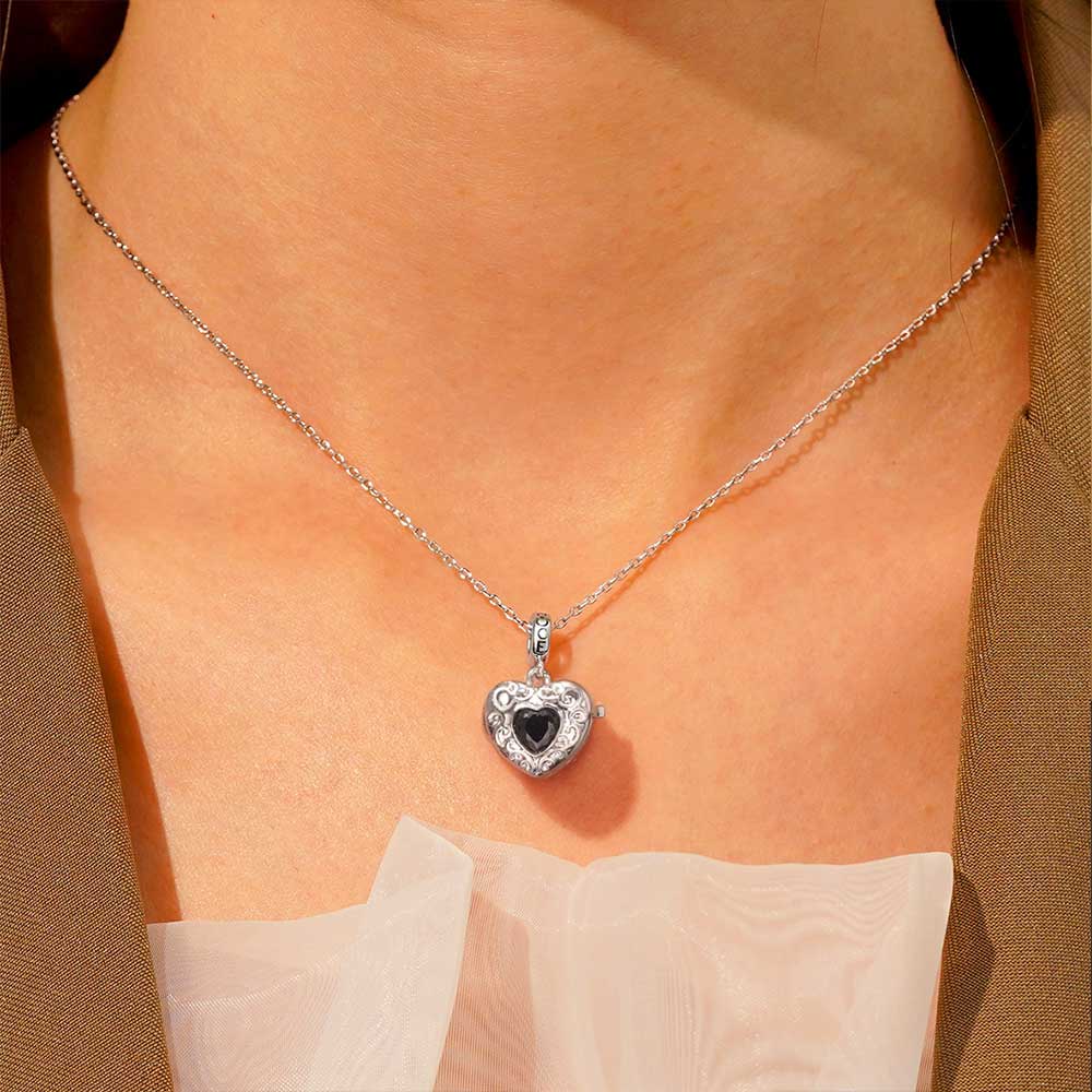 Gnoce Openable Personalized Photo Heart Pendant Dangle Charm_5