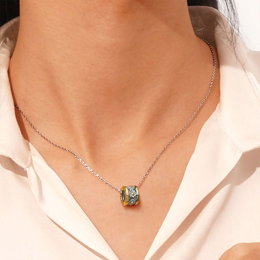 Gnoce Daisy Flower Pendant Necklace 18K Gold Plated_5