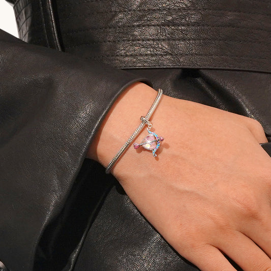 Gnoce Cupid's Arrow Rose Pink Heart Pendant Dangle Charm_7