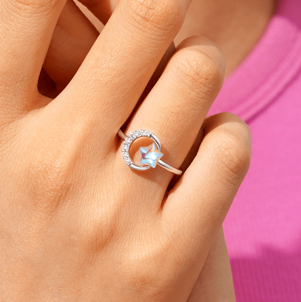 Gnoce Moonstone Star And Moon Ring_5
