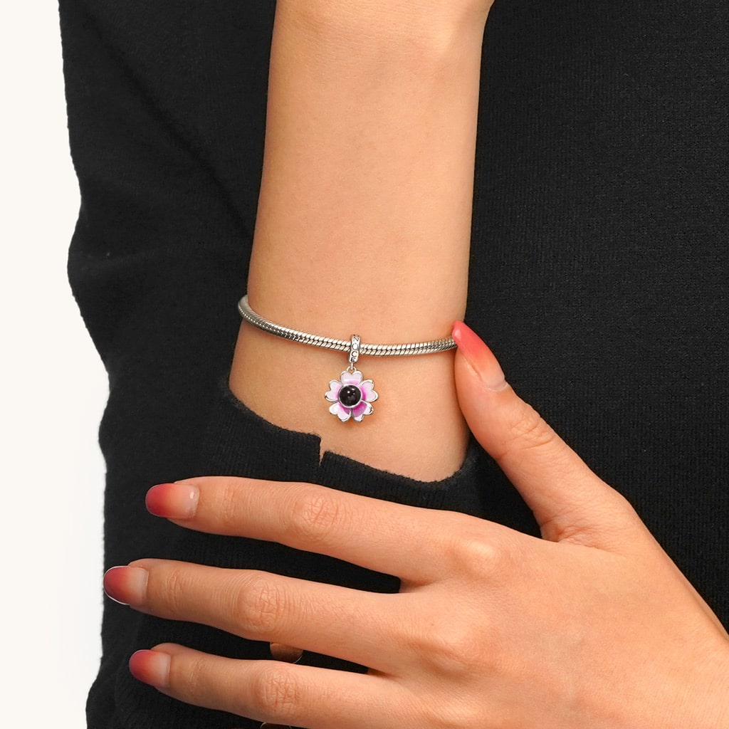 Gnoce Sakura Projection Photo Pendant Dangle Charm_4