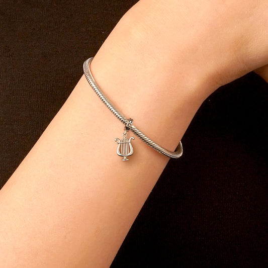 Gnoce Ancient Greek Lyre Pendant Dangle Charm_5