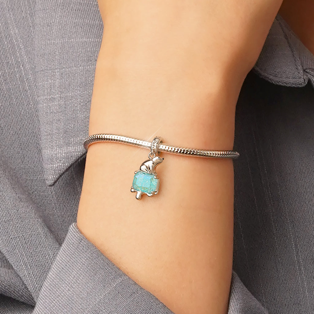 Gnoce Melting Glacier Polar Bear Pendant Dangle Charm_6