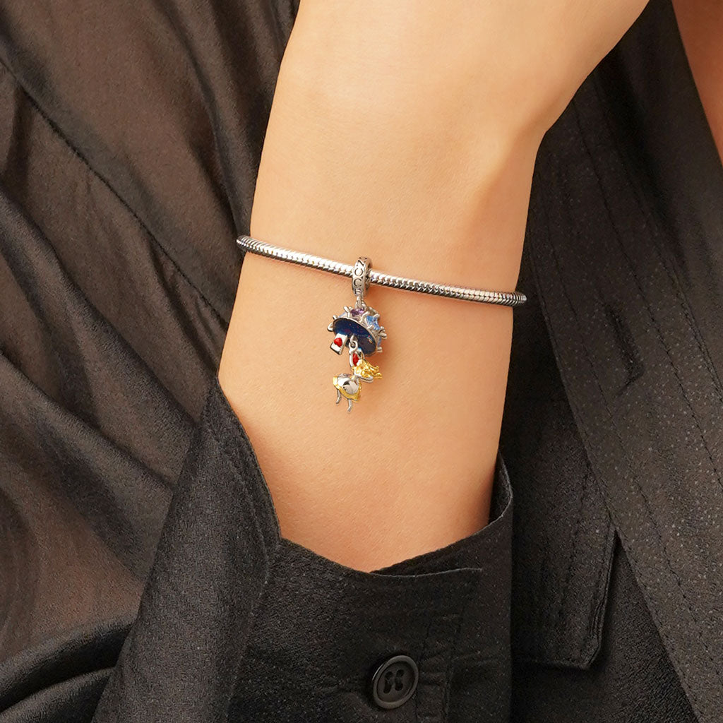 Gnoce Alice Teacup Playing Cards Pendant Dangle Charm_6