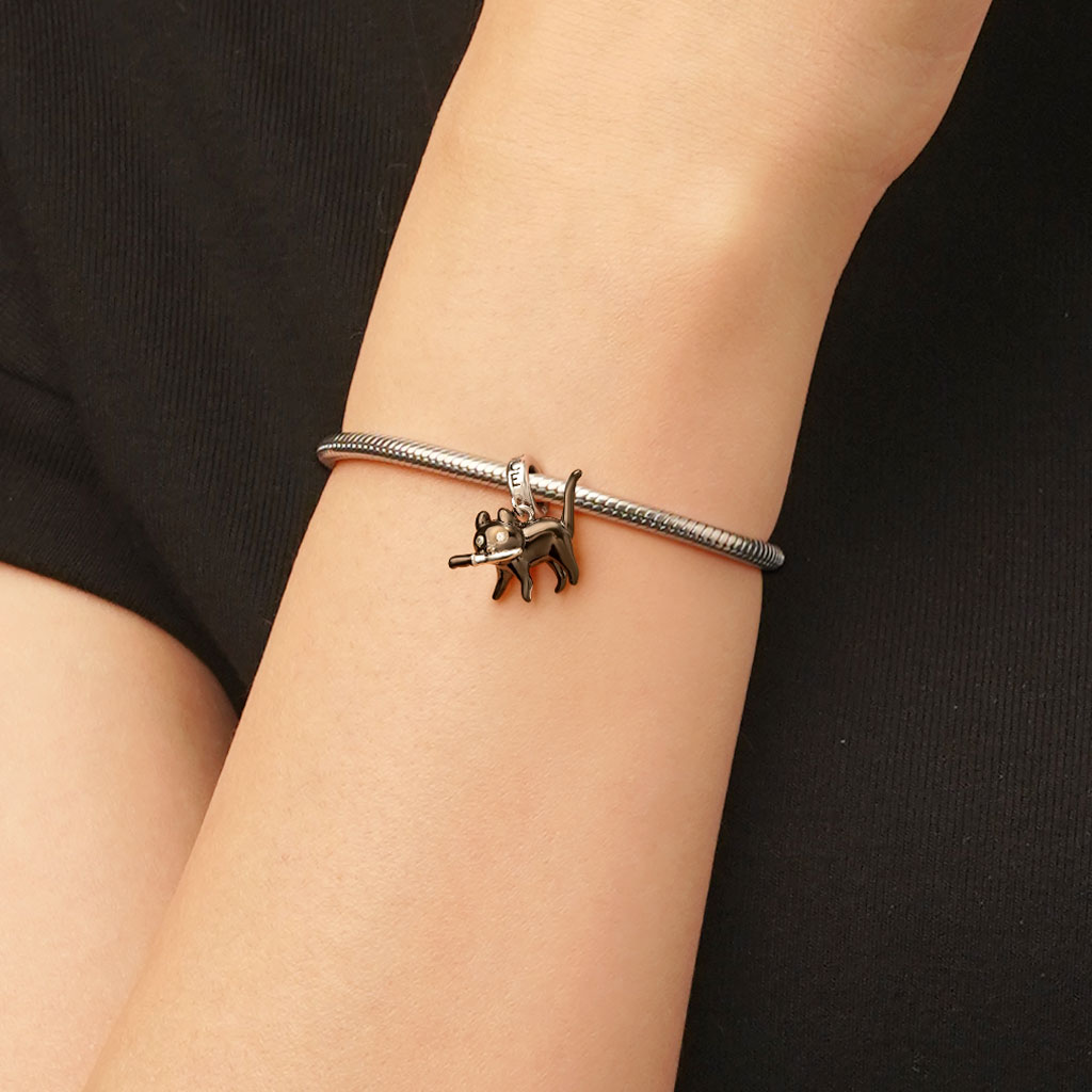 Gnoce Black Cat Pendant Dangle Charm_7