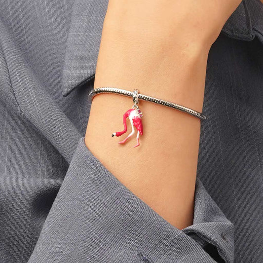 Gnoce American Flamingo Pendant Dangle Charm_6