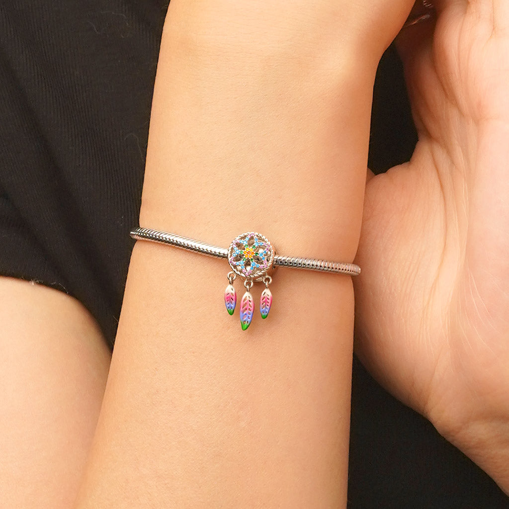 Gnoce Rainbow Dream Catcher Personalized Photo Charm_5