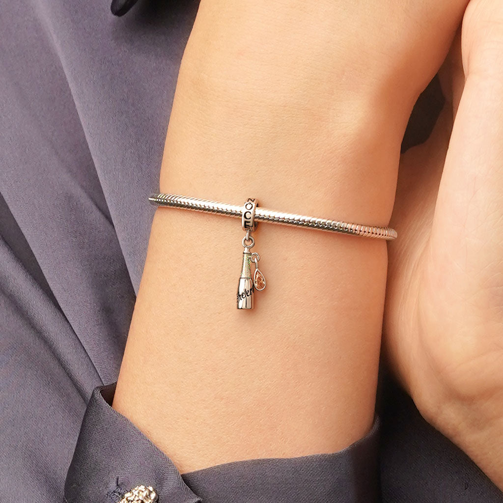 Gnoce Champagne Bottle Pendant Dangle Charm_6