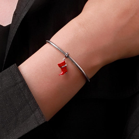 Gnoce Puss In Boots Openable Red Boot Pendant Dangle Charm_7