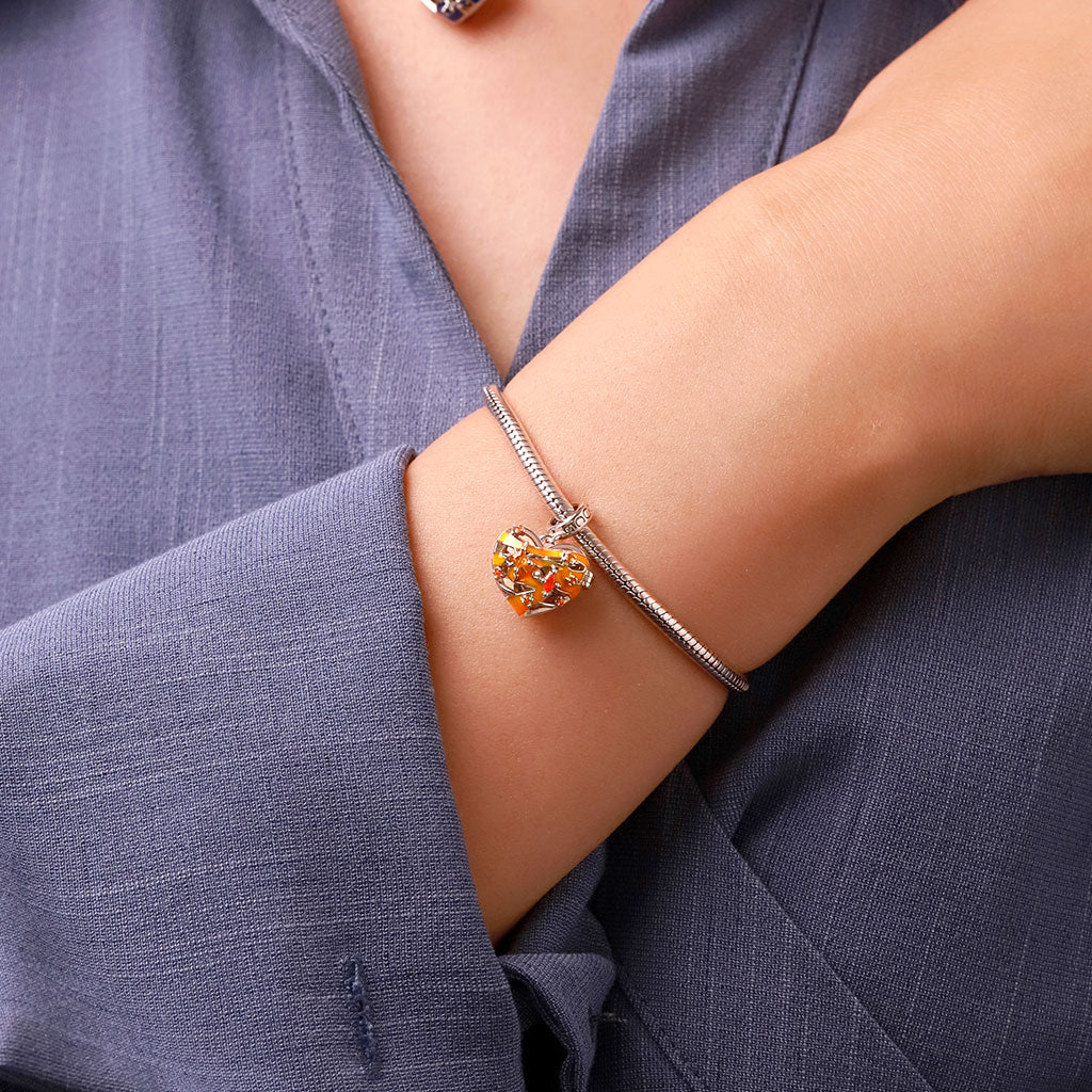 Gnoce Heart Solar System Wireless LED Glow Venus Pendant Dangle Charm_8