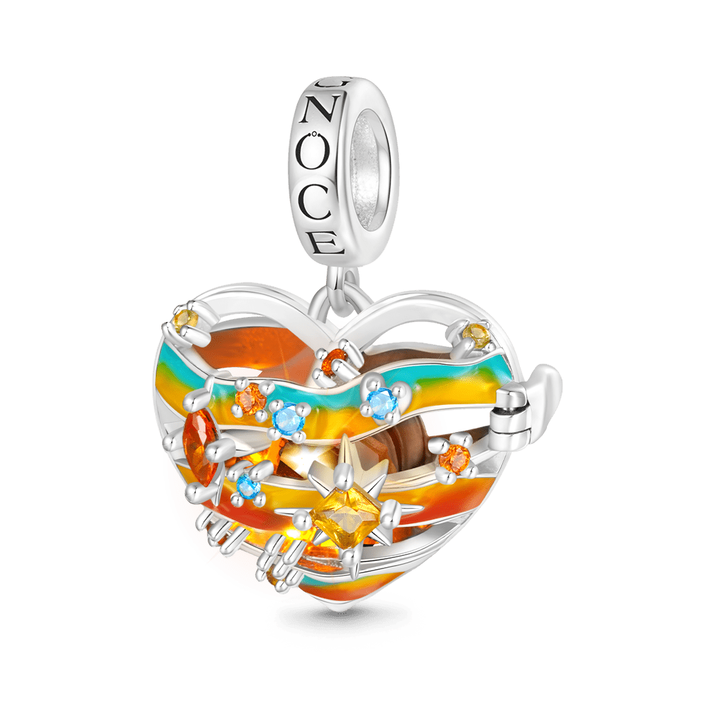 Gnoce Heart Solar System Wireless LED Glow Jupiter Pendant Dangle Charm_3