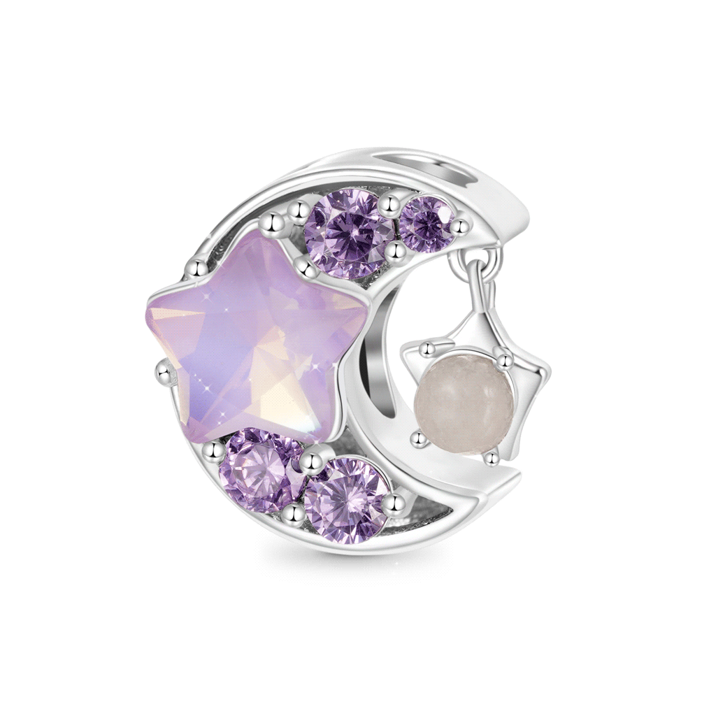 Gnoce Purple Star Moon Glow-in-the-Dark Charm_1