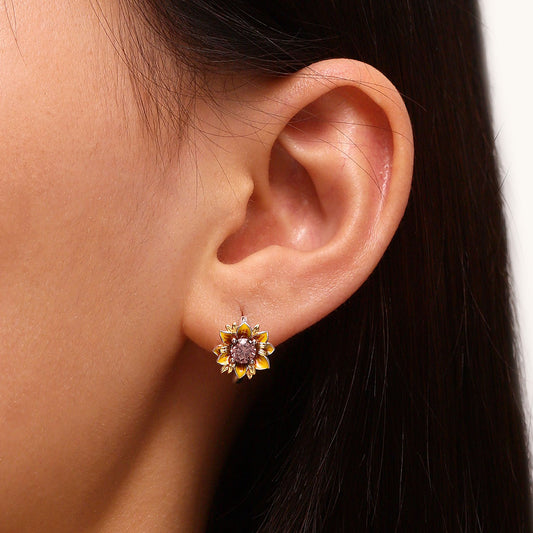 Gnoce Sunflower Hoop Earrings_5