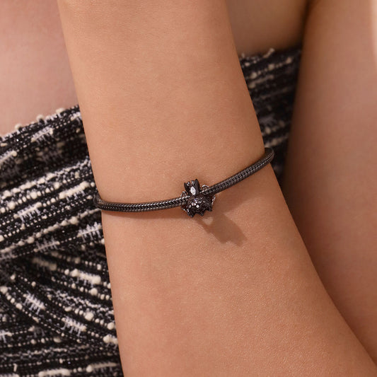 Gnoce Halloween Creative Gothic Spider Black Wedding Dress Charm_5