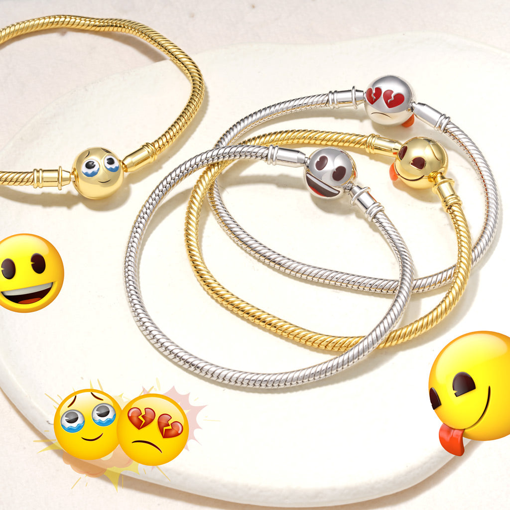 Gnoce emoji Yummy Face & Sad Face Basic Bracelet_5