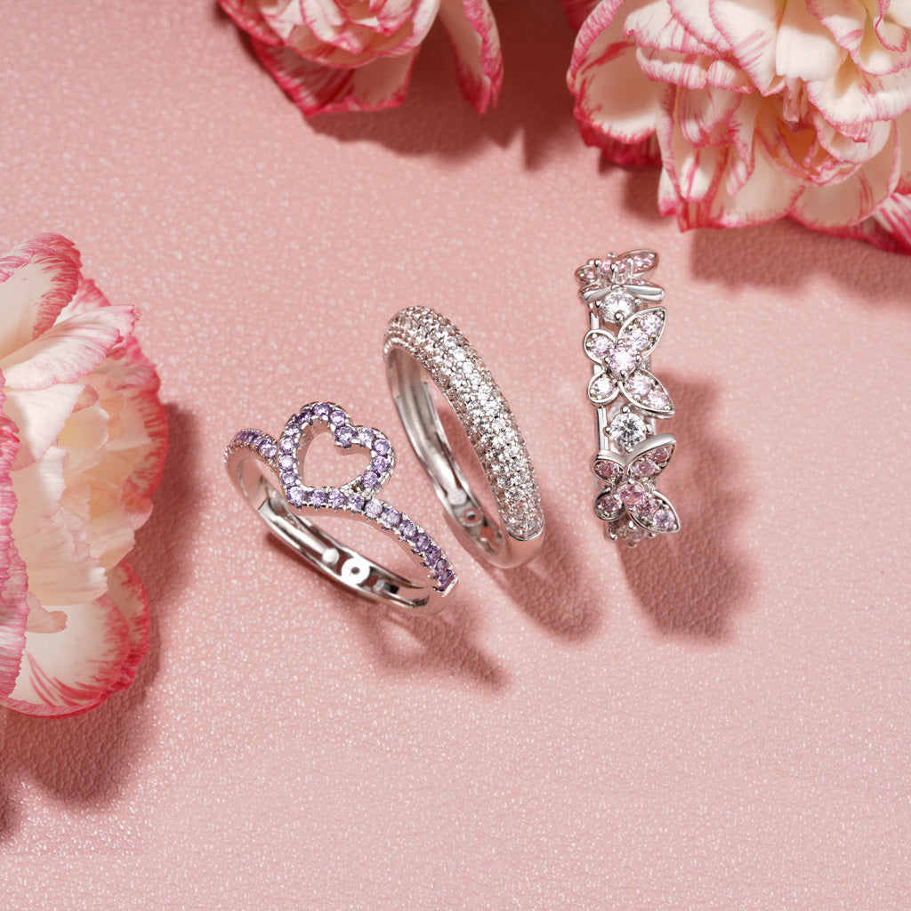 Gnoce Love Pavé Birthstone Band Ring_3