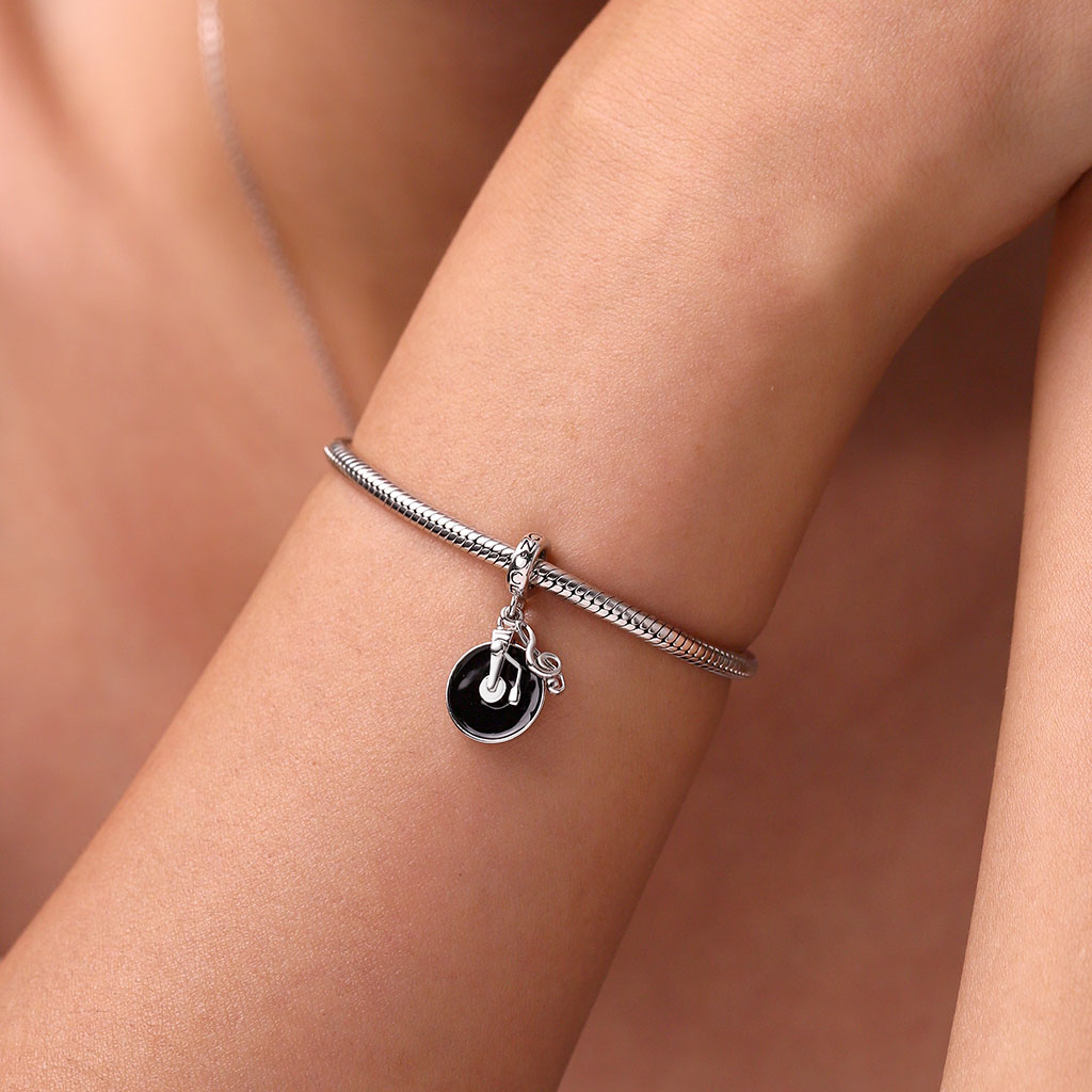 Gnoce Vintage Vinyl Disc Music Pendant Dangle Charm_6