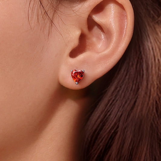 Gnoce Peanuts "Find Your True Love" Snoopy Heart Stud Earrings_6