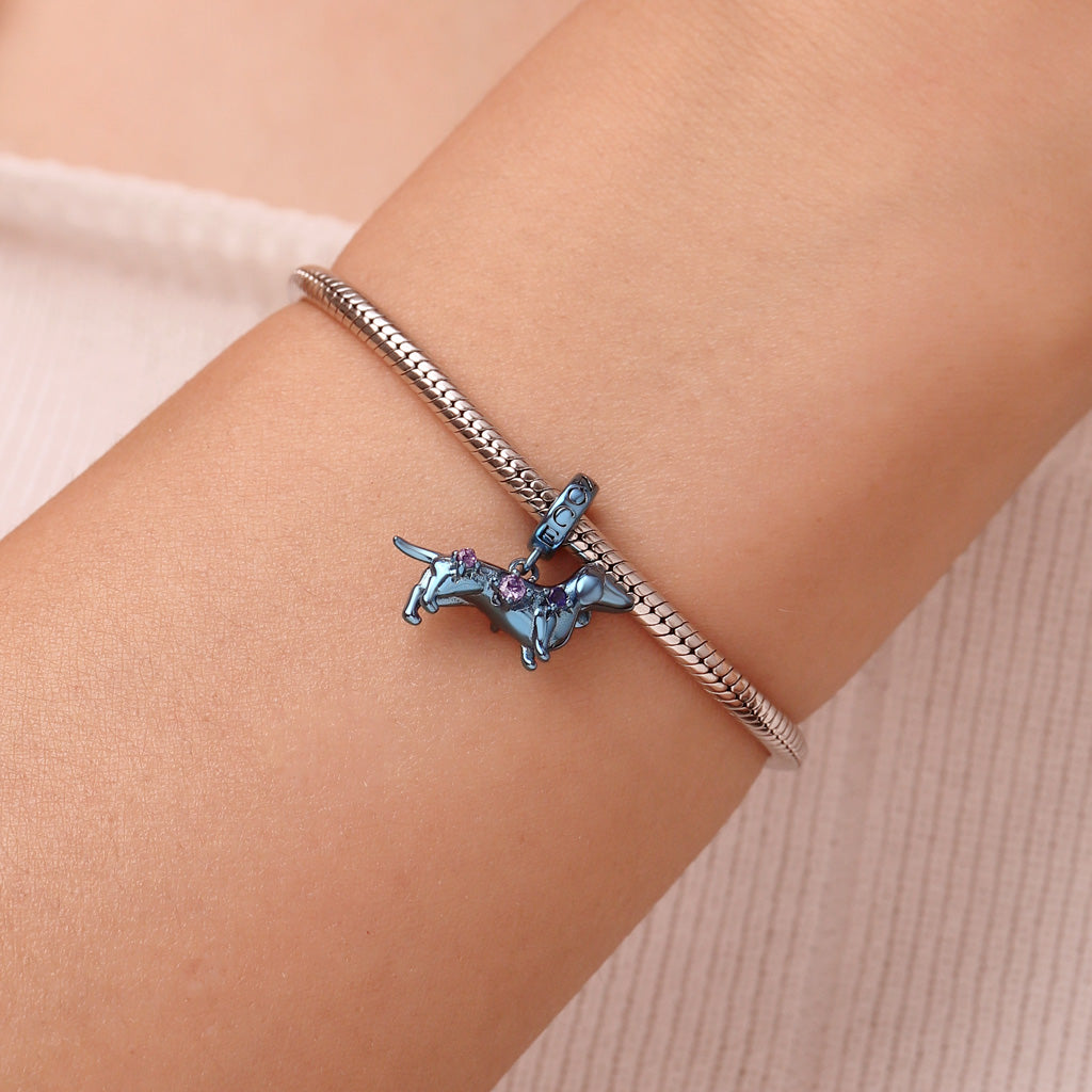 Gnoce Blue Candy Dog Zodiac Pendant Dangle Charm_6